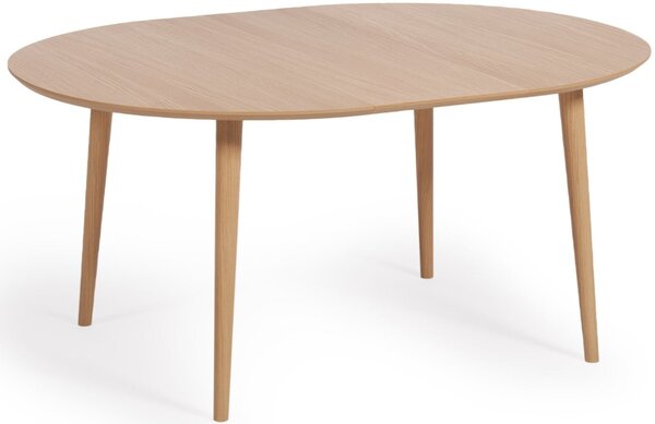 Dubový rozkládací jídelní stůl Kave Home Oqui 120-200 x 120 cm