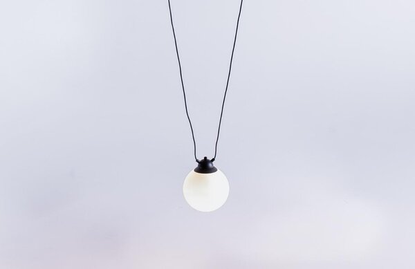 Nordic Design Opálově bílé skleněné závěsné světlo Dion Easy I