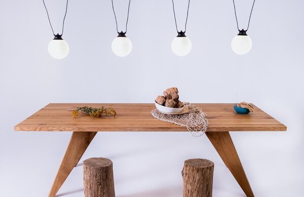 Nordic Design Opálově bílé skleněné závěsné světlo Dion Easy I