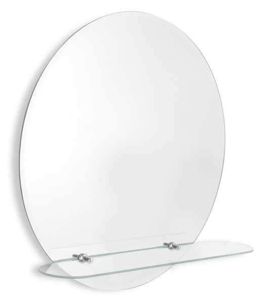 Kulaté zrcadlo do koupeny - ø 60 cm s poličkou - Georgina