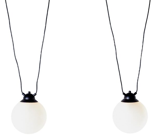 Nordic Design Opálově bílé skleněné závěsné světlo Dion Easy II