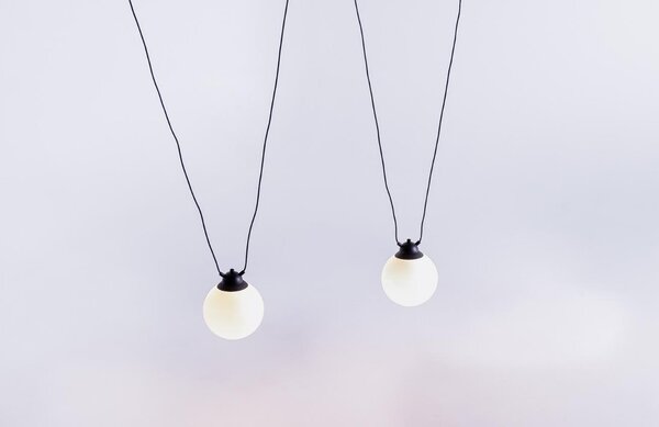 Nordic Design Opálově bílé skleněné závěsné světlo Dion Easy II