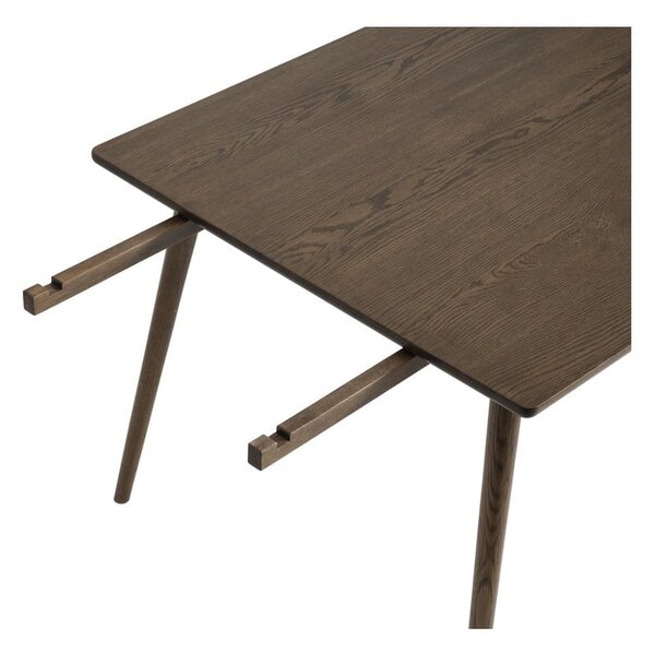 Hnědý rozkládací jídelní stůl s deskou v dubovém dekoru 150x90 cm Barrali – Unique Furniture