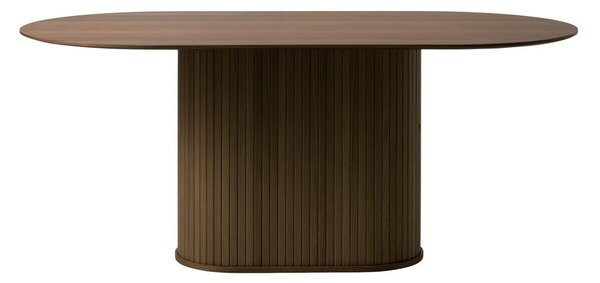 Hnědý jídelní stůl s deskou v dubovém dekoru 95x180 cm Nola – Unique Furniture