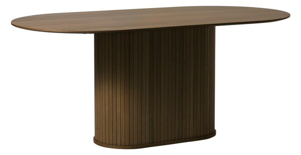 Hnědý jídelní stůl s deskou v dubovém dekoru 95x180 cm Nola – Unique Furniture