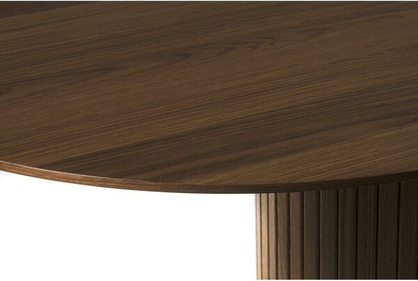 Hnědý jídelní stůl s deskou v dubovém dekoru 95x180 cm Nola – Unique Furniture