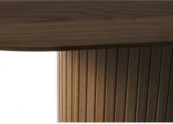 Hnědý jídelní stůl s deskou v dubovém dekoru 95x180 cm Nola – Unique Furniture