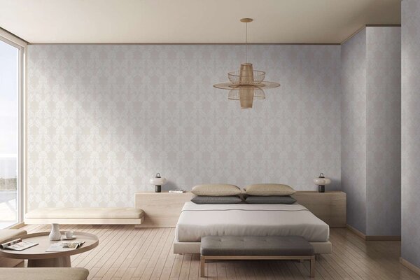A.S. Création | Vliesová tapeta na zeď Luxury Wallpaper 30544-1 | 0,52 x 10 05 m | bílá, metalická, krémová