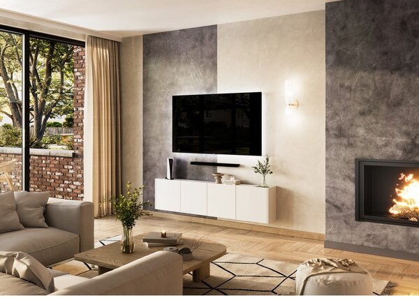 Bílý TV stolek 183x45 cm Piana – Germania