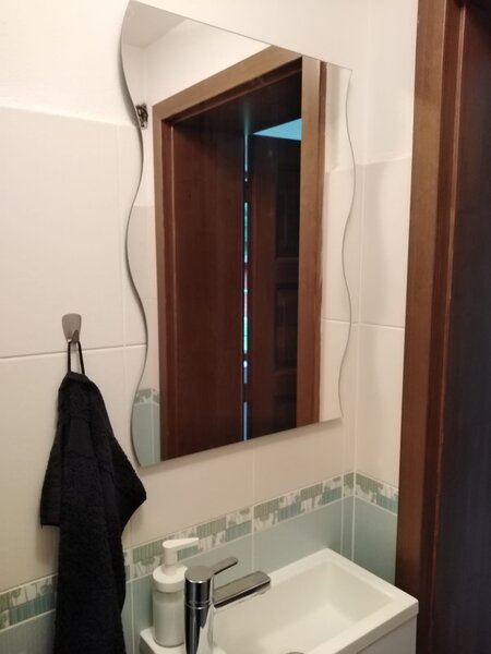 Zrcadlo do koupelny - 50 x 70 cm vlnka - Bonny