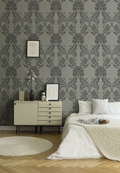 A.S. Création | Vliesová tapeta na zeď Luxury Wallpaper 30544-4 | 0,52 x 10 05 m | béžová, šedá, metalická