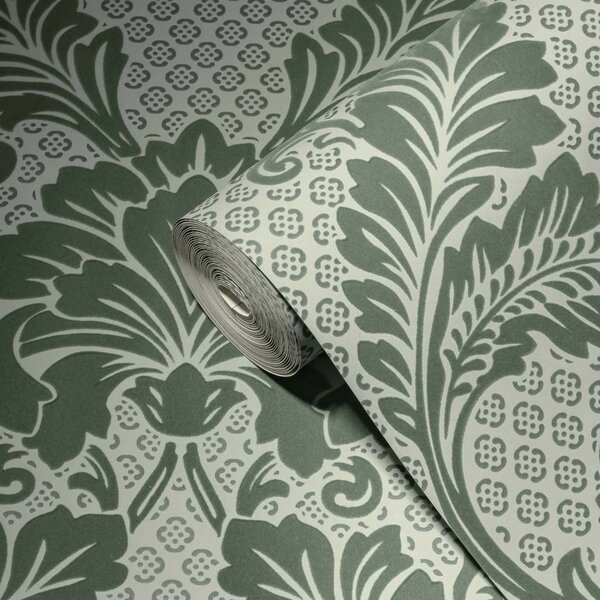 A.S. Création | Vliesová tapeta na zeď Luxury Wallpaper 30544-3 | 0,52 x 10 05 m | šedá, zelená