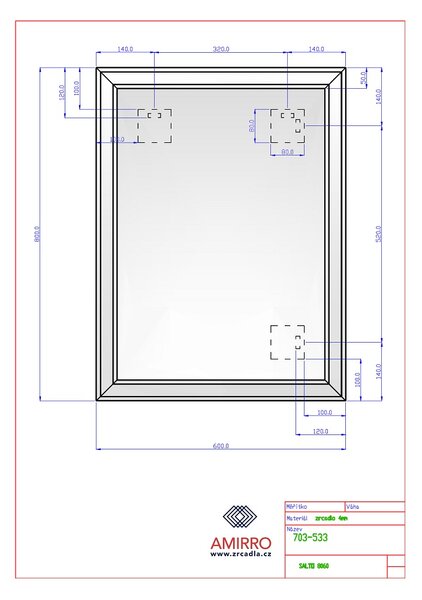 Zrcadlo na zeď do pokoje ložnice dekorativní s aplikacemi zdobené SALTO 60 x 80 cm s fazetovanými lištami 703-533