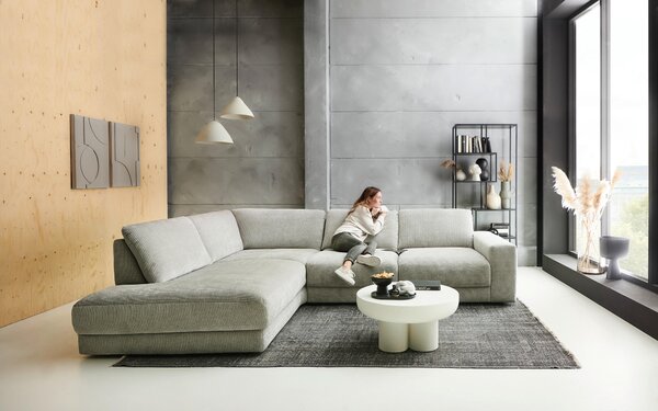 ROHOVÁ SEDAČKA, textil, barvy stříbra Niels Andersson - Sedací soupravy