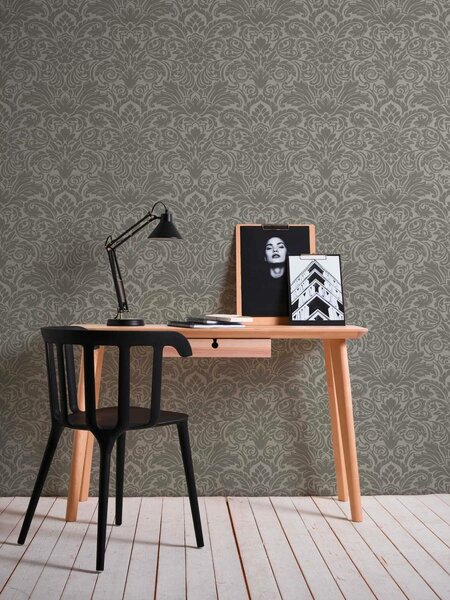 A.S. Création | Vliesová tapeta na zeď Luxury Wallpaper 30545-3 | 0,52 x 10 05 m | šedá, metalická