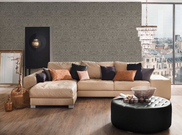 A.S. Création | Vliesová tapeta na zeď Luxury Wallpaper 30545-3 | 0,52 x 10 05 m | šedá, metalická
