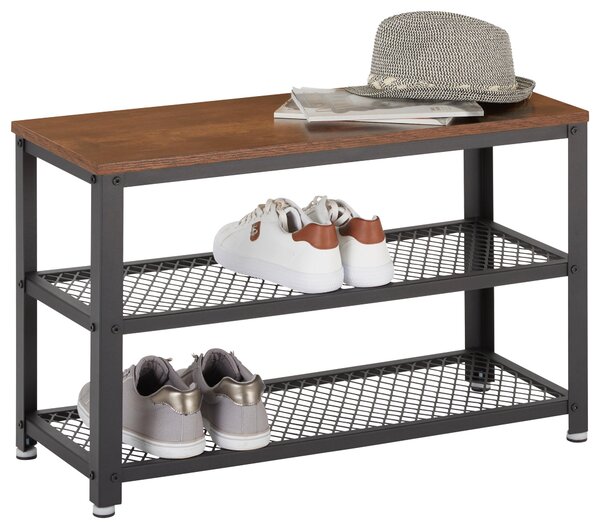 REGÁL NA BOTY, přírodní barvy, černá, 73/45/30 cm Carryhome - Regály na boty