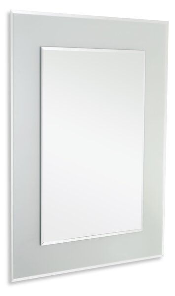 Zrcadlo na zeď do pokoje ložnice dekorativní s aplikacemi SNOWQUEEN 60 x 80 cm s fazetou na matném podkladu 711-447