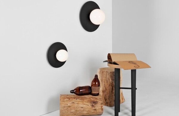 -25 % Dny MOMENTI– Nordic Design Černobílé skleněné nástěnné světlo Lyon S