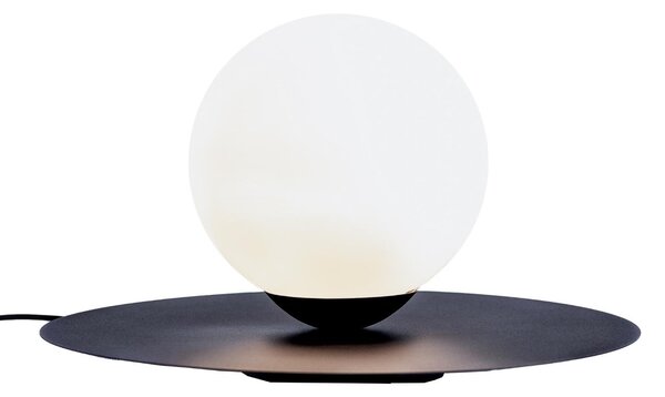 Nordic Design Černobílá skleněná stolní lampa Lyon M