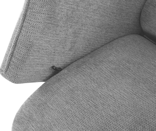 RELAXAČNÍ KŘESLO S TABURETEM, textil, šedá Welnova - Křesla klasická