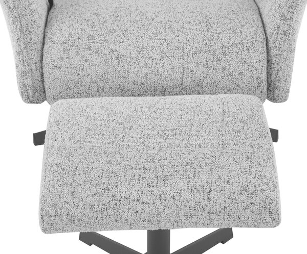 RELAXAČNÍ KŘESLO S TABURETEM, textil, šedobéžová Welnova - Křesla klasická