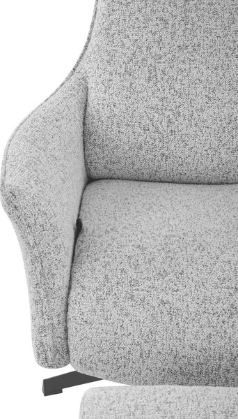 RELAXAČNÍ KŘESLO S TABURETEM, textil, šedobéžová Welnova - Křesla klasická