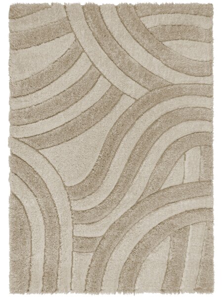 Flair Rugs, Kusový koberec Indulgence Velvet Carved Natural, 80x150, béžová, ložnice