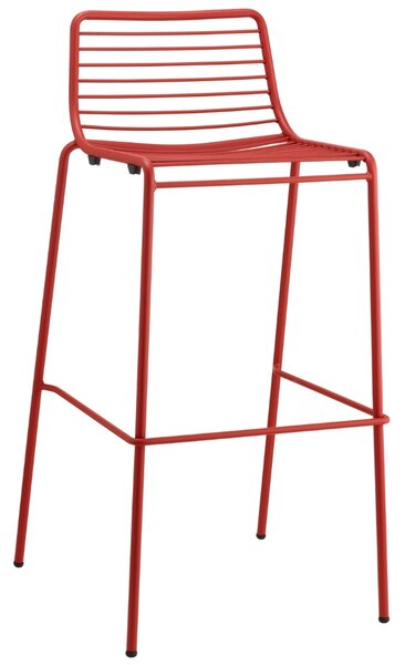 SCAB Cihlově červená kovová barová židle Summer 75 cm