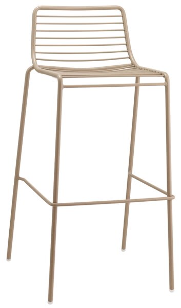 SCAB Béžovošedá kovová barová židle Summer 75 cm