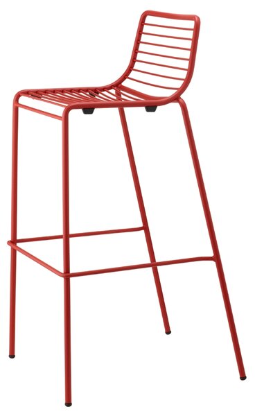 SCAB Cihlově červená kovová barová židle Summer 75 cm