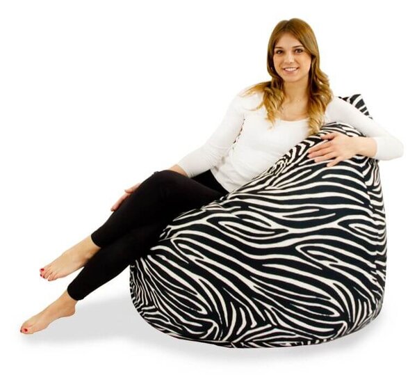 Sedací vak Primabag Mega Sako Design zebra