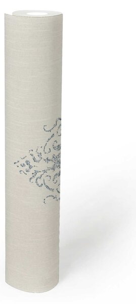 A.S. Création | Vliesová tapeta na zeď Luxury Wallpaper 31945-1 | 0,53 x 10,05 m | bílá, metalická