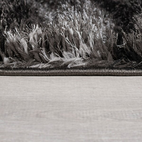 Flair Rugs, AKCE: 80x150 cm Kusový koberec Indulgence Velvet Carved Grey/Black, černá, ložnice