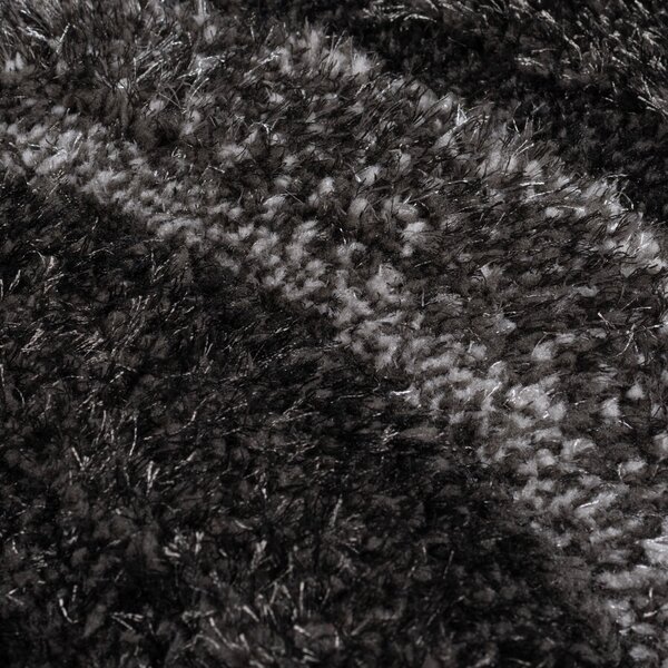 Flair Rugs, AKCE: 80x150 cm Kusový koberec Indulgence Velvet Carved Grey/Black, černá, ložnice