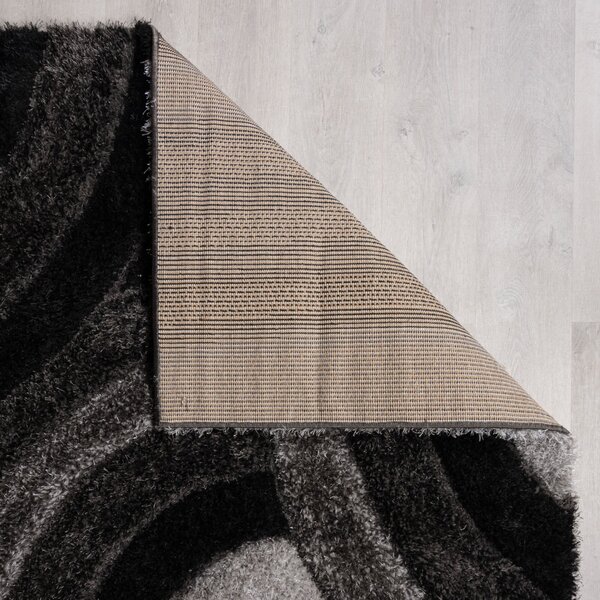 Flair Rugs, AKCE: 80x150 cm Kusový koberec Indulgence Velvet Carved Grey/Black, černá, ložnice