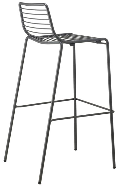 SCAB Tmavě šedá kovová barová židle Summer 75 cm
