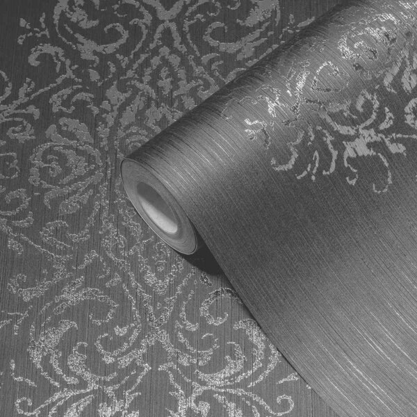 A.S. Création | Vliesová tapeta na zeď Luxury Wallpaper 31945-4 | 0,53 x 10,05 m | šedá, metalická