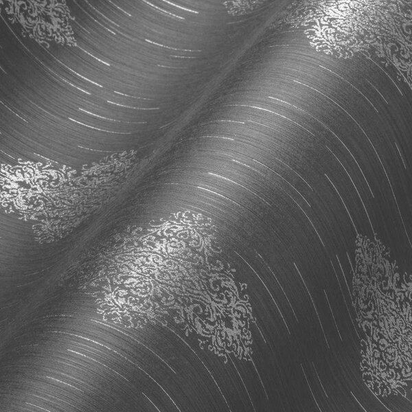 A.S. Création | Vliesová tapeta na zeď Luxury Wallpaper 31946-4 | 0,53 x 10,05 m | šedá, metalická