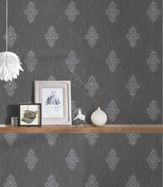 A.S. Création | Vliesová tapeta na zeď Luxury Wallpaper 31946-4 | 0,53 x 10,05 m | šedá, metalická