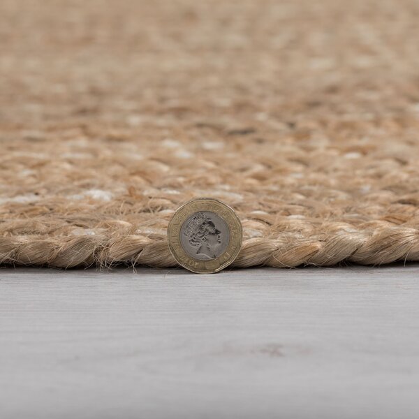 Flair Rugs, Kusový koberec Capri Jute Natural kruh, 133x133 (průměr) kruh, béžová, chodba / předsíň
