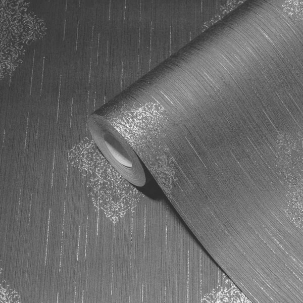 A.S. Création | Vliesová tapeta na zeď Luxury Wallpaper 31946-4 | 0,53 x 10,05 m | šedá, metalická