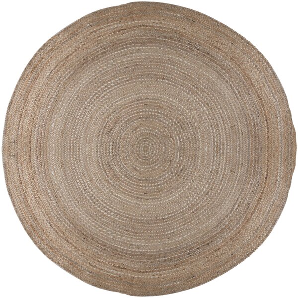 Flair Rugs, Kusový koberec Capri Jute Natural kruh, 133x133 (průměr) kruh, béžová, chodba / předsíň