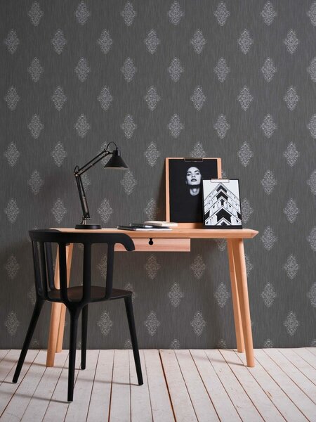 A.S. Création | Vliesová tapeta na zeď Luxury Wallpaper 31946-4 | 0,53 x 10,05 m | šedá, metalická