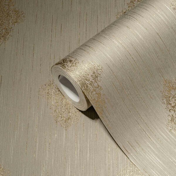 A.S. Création | Vliesová tapeta na zeď Luxury Wallpaper 31946-3 | 0,53 x 10,05 m | béžová, zlatá