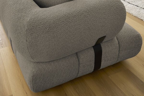 -25 % Dny MOMENTI– Bobochic Paris Světle hnědá bouclé čtyřmístná pohovka Alya 338 cm