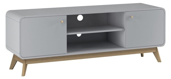 Šedý TV stolek 140x53 cm Caitlin – Støraa