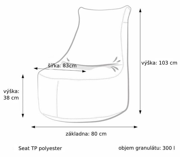 Sedací pytel Primabag Seat polyester modrá