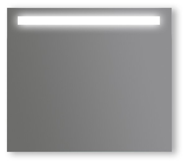 Zrcadlo na zeď chodbu do pokoje ložnice předsíně koupelny LUNA LED - 80 X 70 cm s LED podsvíceným pruhem 902-012