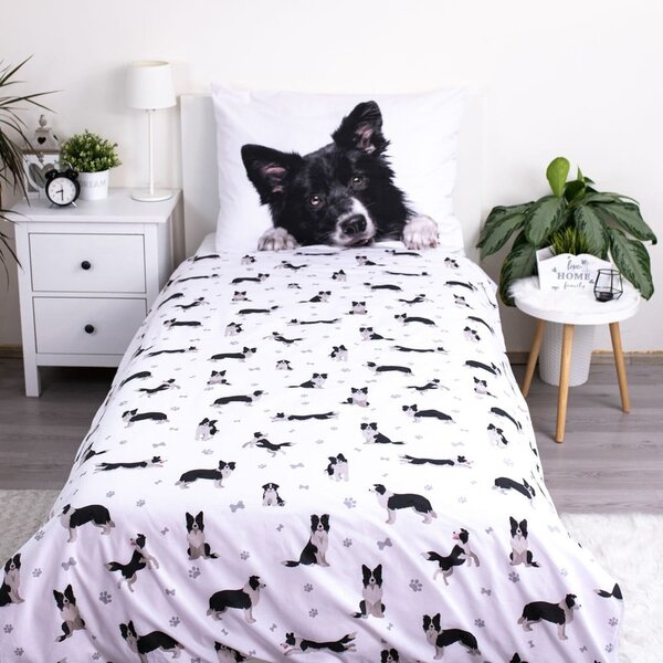 Bavlněné dětské povlečení na jednolůžko 140x200 cm Border Collie – Jerry Fabrics